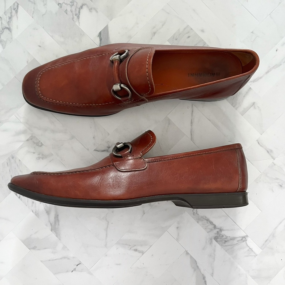 MAGNANNI Voto Leather Bit Loafer Size 8M